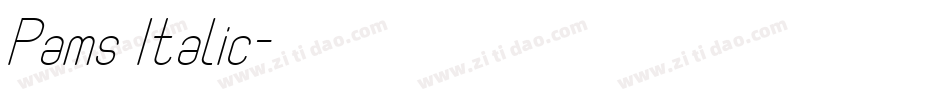 Pams Italic字体转换